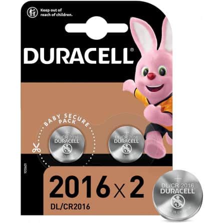 Piles bouton 2016 / 3V Duracell - 2 piles