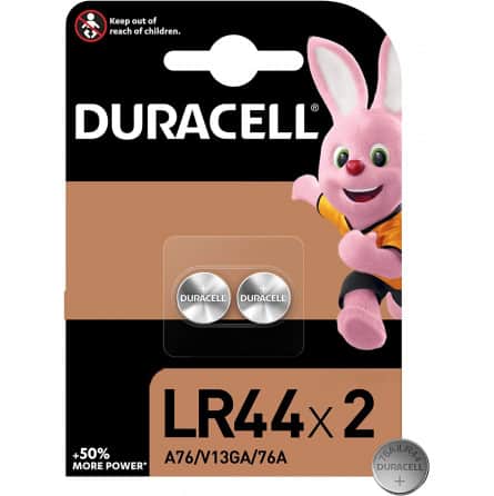 Piles bouton LR44 / 1,5V Duracell - 2 piles