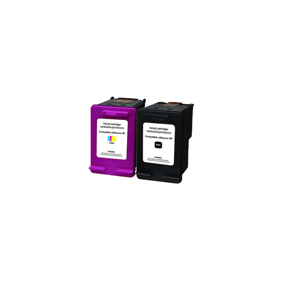 ✓ Pack compatible avec HP 303XL (T6N04AE/T6N03AE) noir et couleur