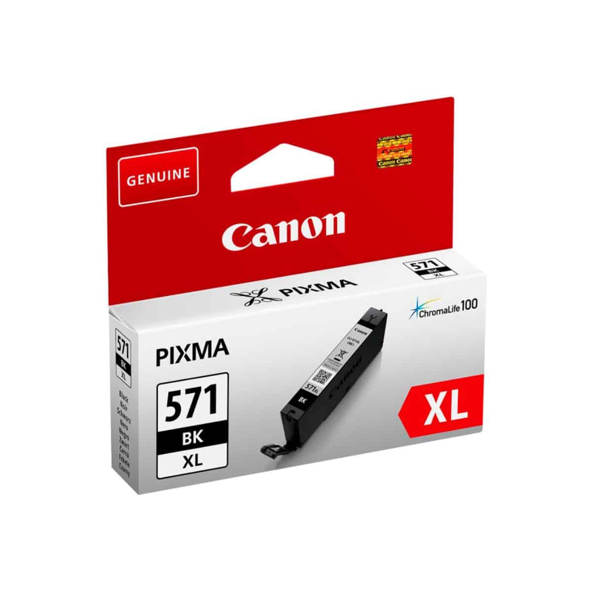 ✓ Canon cartouche encre CLI-571XL BK noir couleur Noir en stock -  123CONSOMMABLES