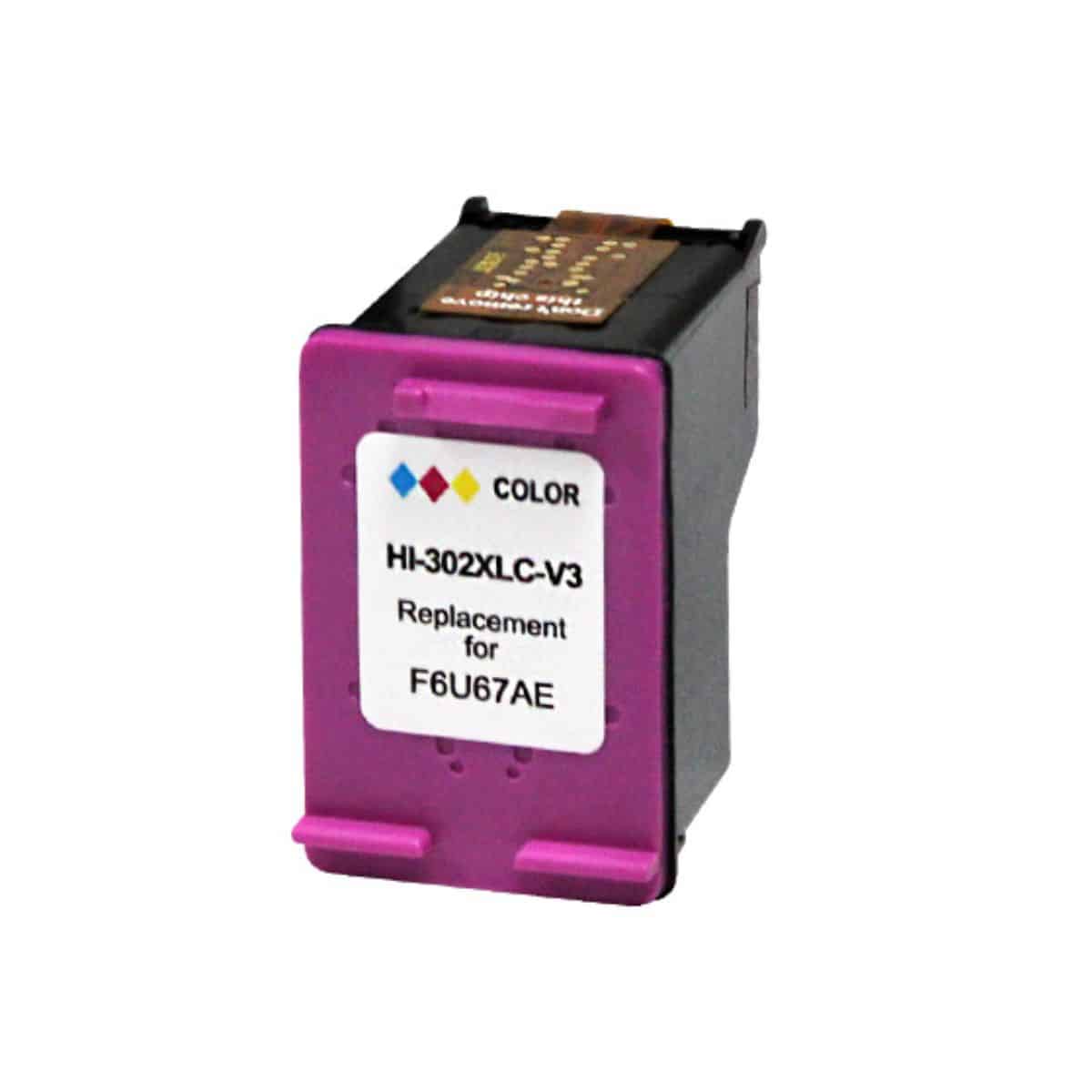 Pack de 2 cartouches d'encre BK + CL Cartridge World compatible HP  F6U68AE/F6U67AE/N